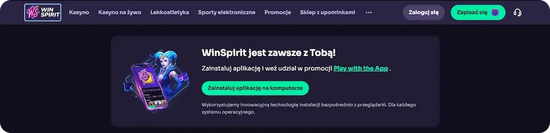 app kasyna winspirit