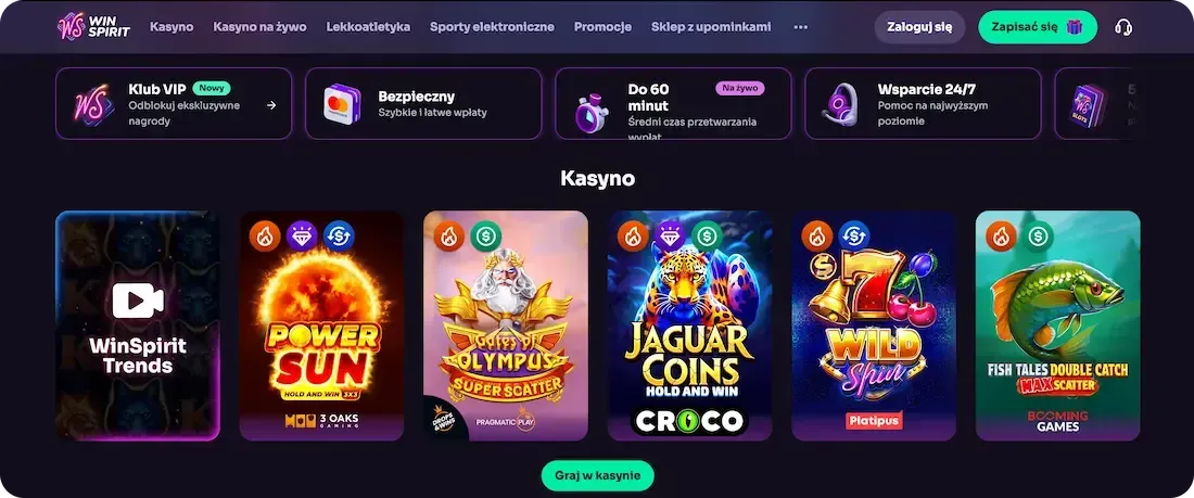 strona kasyna winspirit